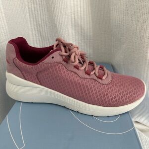 Easy Spirit Pink and White Sneakers with Cushioned Support